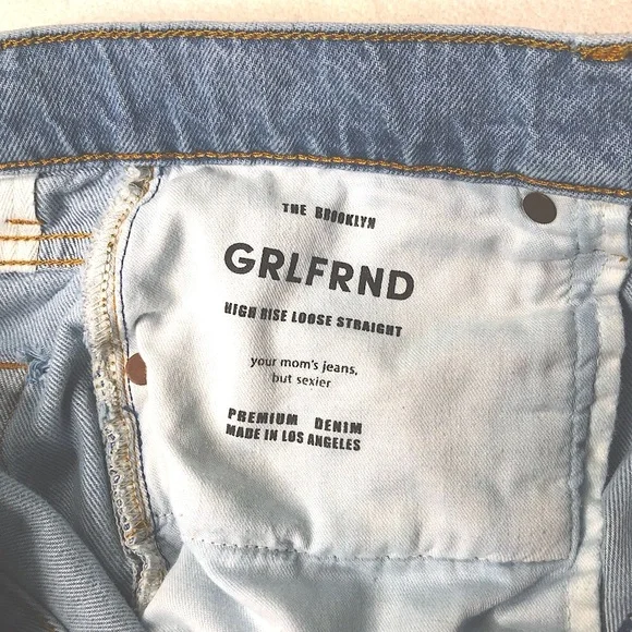 GRLFRND Premium Denim ‘Brooklyn High Rise Straight’ Jeans Women’s Size (27) - Picture 9 of 11